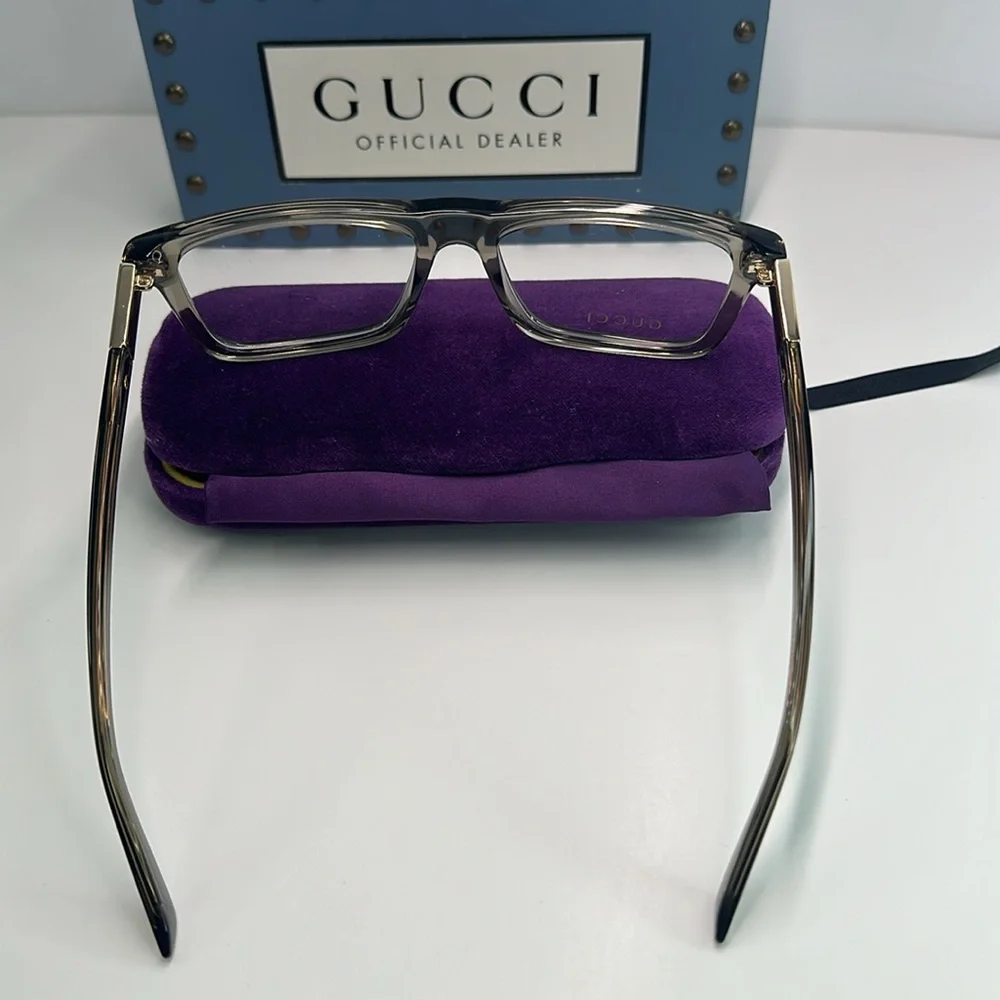 New Gucci GG1504O 008 56 eyeglasses in Brown. The 008